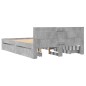 vidaXL Giroletto Testiera Grigio Cemento 120x190 cm Legno Multistrato vidaXL Giroletto Testiera Grigio Cemento 120x190 cm Legno Multistrato
