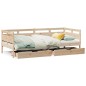 vidaXL Dormeuse con Cassetti 90x190 cm in Legno Massello Pino vidaXL Dormeuse con Cassetti 90x190 cm in Legno Massello Pino