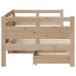 vidaXL Dormeuse con Cassetti 90x190 cm in Legno Massello Pino vidaXL Dormeuse con Cassetti 90x190 cm in Legno Massello Pino
