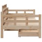 vidaXL Dormeuse con Cassetti 90x190 cm in Legno Massello Pino