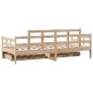 vidaXL Dormeuse con Cassetti 90x190 cm in Legno Massello Pino