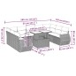 vidaXL Set Divani da Giardino 10pz con Cuscini in Polyrattan Nero vidaXL Set Divani da Giardino 10pz con Cuscini in Polyrattan Nero