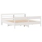 vidaXL Giroletto senza Materasso Bianco 200x200 cm Legno Massello Pino vidaXL Giroletto senza Materasso Bianco 200x200 cm Legno Massello Pino