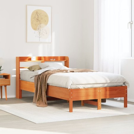 vidaXL Letto senza Materasso Marrone Cera 75x190 cm in Legno di Pino