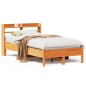 vidaXL Letto senza Materasso Marrone Cera 75x190 cm in Legno di Pino vidaXL Letto senza Materasso Marrone Cera 75x190 cm in Legno di Pino
