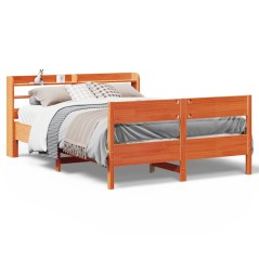 vidaXL Letto senza Materasso Marrone Cera 160x200 cm in Legno di Pino