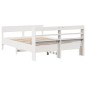 vidaXL Letto senza Materasso Bianco 140x200 cm Legno Massello di Pino vidaXL Letto senza Materasso Bianco 140x200 cm Legno Massello di Pino