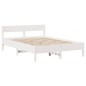 vidaXL Letto senza Materasso Bianco 140x200 cm Legno Massello di Pino vidaXL Letto senza Materasso Bianco 140x200 cm Legno Massello di Pino