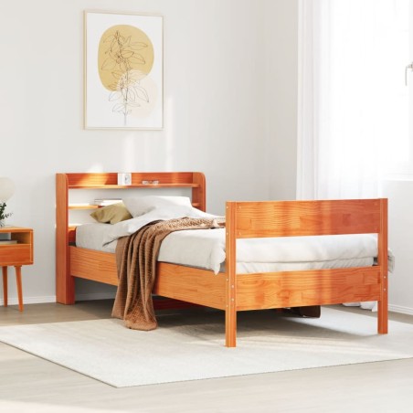 vidaXL Letto senza Materasso Marrone Cera 100x200 cm in Legno di Pino