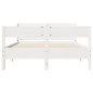 vidaXL Letto senza Materasso Bianco 140x190 cm Legno Massello di Pino vidaXL Letto senza Materasso Bianco 140x190 cm Legno Massello di Pino