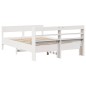 vidaXL Letto senza Materasso Bianco 140x190 cm Legno Massello di Pino vidaXL Letto senza Materasso Bianco 140x190 cm Legno Massello di Pino