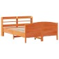 vidaXL Giroletto senza Materasso Marrone Cera 140x200cm Massello Pino vidaXL Giroletto senza Materasso Marrone Cera 140x200cm Massello Pino