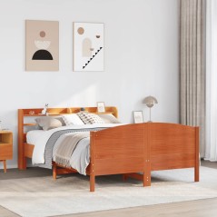 vidaXL Letto senza Materasso Marrone Cera 120x190 cm in Legno di Pino