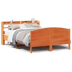 vidaXL Letto senza Materasso Marrone Cera 120x190 cm in Legno di Pino