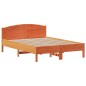 vidaXL Letto senza Materasso Marrone Cera 120x190 cm in Legno di Pino vidaXL Letto senza Materasso Marrone Cera 120x190 cm in Legno di Pino