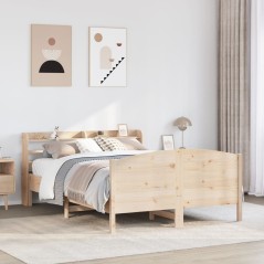 vidaXL Letto senza Materasso 135x190 cm in Legno Massello di Pino