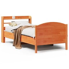 vidaXL Letto senza Materasso Marrone Cera 90x190 cm in Legno di Pino