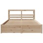 vidaXL Giroletto con Testiera 120x190 cm in Legno Massello di Pino vidaXL Giroletto con Testiera 120x190 cm in Legno Massello di Pino