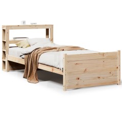 vidaXL Giroletto con Testiera 75x190 cm in Legno Massello di Pino