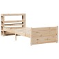 vidaXL Giroletto con Testiera 75x190 cm in Legno Massello di Pino vidaXL Giroletto con Testiera 75x190 cm in Legno Massello di Pino