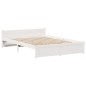 vidaXL Giroletto con Testiera senza Materasso Bianco 160x200 cm vidaXL Giroletto con Testiera senza Materasso Bianco 160x200 cm