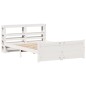 vidaXL Giroletto con Testiera Bianco 150x200 cm Legno Massello di Pino vidaXL Giroletto con Testiera Bianco 150x200 cm Legno Massello di Pino