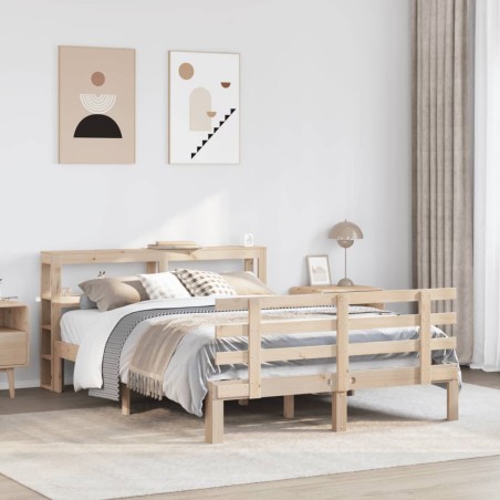 vidaXL Giroletto con Testiera 160x200 cm in Legno Massello di Pino