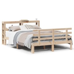 vidaXL Giroletto con Testiera 135x190 cm in Legno Massello di Pino