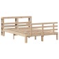 vidaXL Giroletto con Testiera 135x190 cm in Legno Massello di Pino vidaXL Giroletto con Testiera 135x190 cm in Legno Massello di Pino