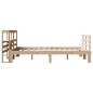 vidaXL Giroletto con Testiera 135x190 cm in Legno Massello di Pino vidaXL Giroletto con Testiera 135x190 cm in Legno Massello di Pino