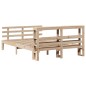 vidaXL Giroletto con Testiera 135x190 cm in Legno Massello di Pino vidaXL Giroletto con Testiera 135x190 cm in Legno Massello di Pino