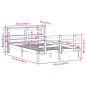 vidaXL Giroletto con Testiera 135x190 cm in Legno Massello di Pino vidaXL Giroletto con Testiera 135x190 cm in Legno Massello di Pino