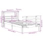 vidaXL Giroletto con Testiera Marrone Cera 100x200 cm Massello Pino vidaXL Giroletto con Testiera Marrone Cera 100x200 cm Massello Pino
