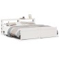 vidaXL Giroletto con Testiera senza Materasso Bianco 200x200 cm