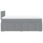 vidaXL Giroletto a Molle con Materasso Grigio Chiaro 120x200cm Tessuto vidaXL Giroletto a Molle con Materasso Grigio Chiaro 120x200cm Tessuto
