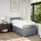 vidaXL Giroletto a Molle con Materasso Grigio Chiaro 80x200 cm Tessuto vidaXL Giroletto a Molle con Materasso Grigio Chiaro 80x200 cm Tessuto