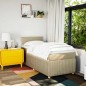 vidaXL Giroletto a Molle con Materasso Crema 80x200 cm inTessuto vidaXL Giroletto a Molle con Materasso Crema 80x200 cm inTessuto