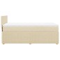 vidaXL Giroletto a Molle con Materasso Crema 80x200 cm inTessuto vidaXL Giroletto a Molle con Materasso Crema 80x200 cm inTessuto