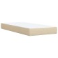 vidaXL Giroletto a Molle con Materasso Crema 80x200 cm inTessuto vidaXL Giroletto a Molle con Materasso Crema 80x200 cm inTessuto