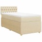 vidaXL Giroletto a Molle con Materasso Crema 80x200 cm inTessuto vidaXL Giroletto a Molle con Materasso Crema 80x200 cm inTessuto