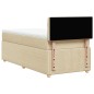 vidaXL Giroletto a Molle con Materasso Crema 80x200 cm inTessuto vidaXL Giroletto a Molle con Materasso Crema 80x200 cm inTessuto