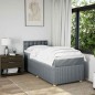 vidaXL Giroletto a Molle con Materasso Grigio Chiaro 80x200 cm Tessuto vidaXL Giroletto a Molle con Materasso Grigio Chiaro 80x200 cm Tessuto