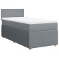 vidaXL Giroletto a Molle con Materasso Grigio Chiaro 90x200 cm Tessuto