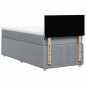 vidaXL Giroletto a Molle con Materasso Grigio Chiaro 90x200 cm Tessuto