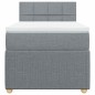 vidaXL Giroletto a Molle con Materasso Grigio Chiaro 90x200 cm Tessuto