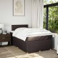 vidaXL Giroletto a Molle con Materasso Marrone Scuro 120x190cm Tessuto