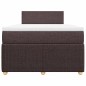 vidaXL Giroletto a Molle con Materasso Marrone Scuro 120x190cm Tessuto