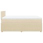 vidaXL Giroletto a Molle con Materasso Crema 120x190 cm in Tessuto