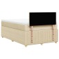 vidaXL Giroletto a Molle con Materasso Crema 120x190 cm in Tessuto
