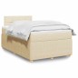 vidaXL Giroletto a Molle con Materasso Crema 120x190 cm in Tessuto vidaXL Giroletto a Molle con Materasso Crema 120x190 cm in Tessuto